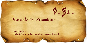 Vucsák Zsombor névjegykártya